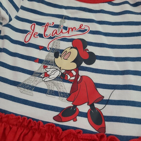 🏷 3/$15 or 5/$20 Disney baby Minnie Mouse Paris baby girl dress sz 3-6M - Picture 4 of 6